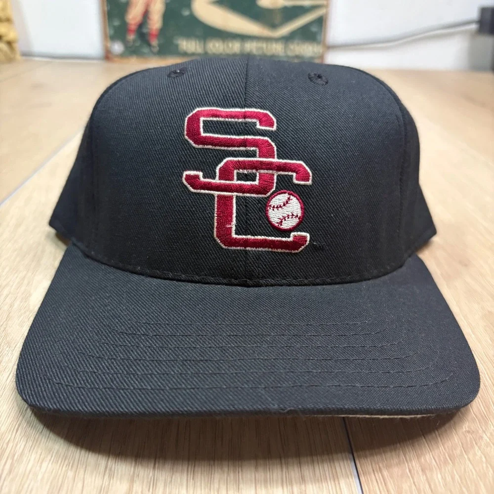 Vintage South Carolina Gamecocks Pro Line Baseball Hat Fitted 7 1/2 Black USA